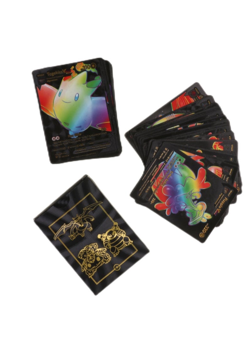 Pokemon بطاقات بوكيمون مقاومة للماء مجموعة TCG GX عدد 55 قطعة نادرة للغاية مجموعة ألعاب سوداء هدية للأطفال - Image 5